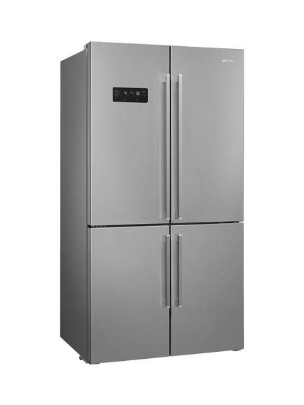 Smeg FQ60 Freestanding 70/30 American Style Fridge Freezer, Stainless Steel