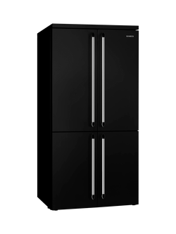Smeg FQ960BL6 Freestanding 70/30 Fridge Freezer, Black, Black