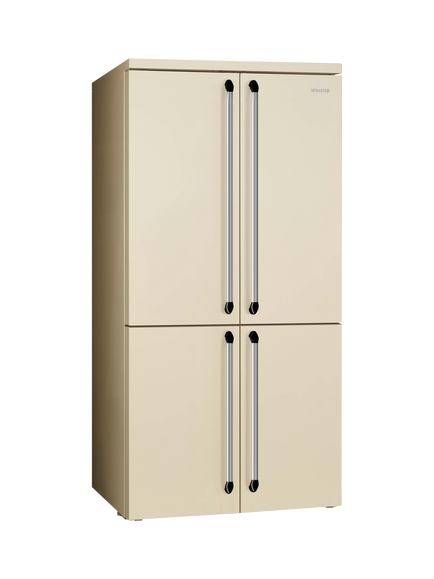 Smeg FQ960 Victoria Freestanding Quad Door 70/30 Fridge Freezer, Cream
