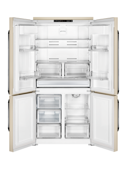Smeg FQ960 Victoria Freestanding Quad Door 70/30 Fridge Freezer - view 2, Cream