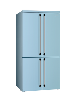 Smeg FQ960PB6 Freestanding 70/30 Fridge Freezer, Pastel Blue, Pastel Blue