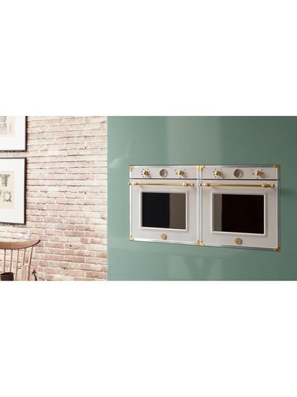 Bertazzoni Heritage Series F609HEREKTAG Built In Electric Single Oven, Ivory/Gold - view 2, Ivory/Gold