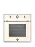 Bertazzoni Heritage Series F609HEREKTAX Built In Electric Single Oven, Ivory/Chrome