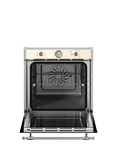 Bertazzoni Heritage Series F609HEREKTAX Built In Electric Single Oven, Ivory/Chrome