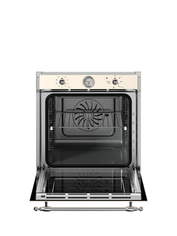 Bertazzoni Heritage Series F609HEREKTAX Built In Electric Single Oven, Ivory/Chrome - view 2, Ivory/Chrome