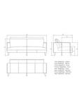 Halo Regent Large 3 Seater Leather Sofa, Riders Nut