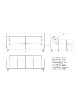 Halo Regent Large 3 Seater Leather Sofa, Riders Nut - view 2, Riders Nut