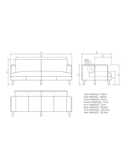 Halo Regent Large 3 Seater Leather Sofa, Riders Nut - view 2, Riders Nut