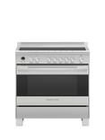 Fisher & Paykel OR90SDI6X1 90cm Freestanding Electric Self Cleaning Range Cooker with Induction Hob, Stainless Steel