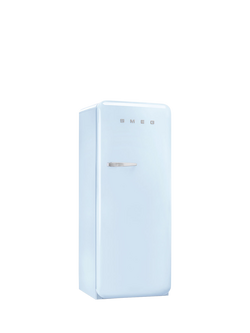 Smeg 50's Style FAB28R Freestanding Fridge with Ice Box, Right-Hand Hinge - view 2, Pastel Blue