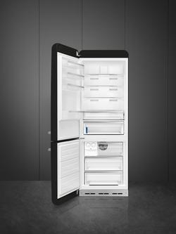 Smeg FAB38L Freestanding 60/40 Fridge Freezer - view 2, Black