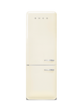 Smeg FAB38LCR6 Freestanding 60/40 Fridge Freezer, Cream