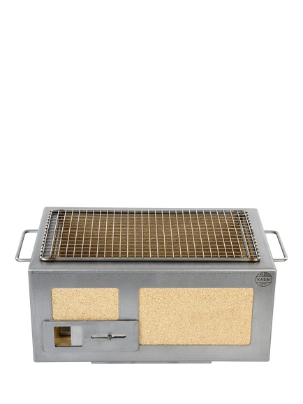 Kasai Little Konro Grill Charcoal BBQ, Silver