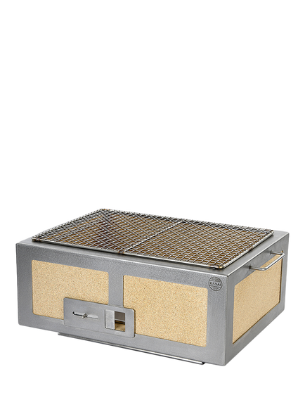 Kasai Medium Konro Grill Charcoal BBQ - view 2, Silver