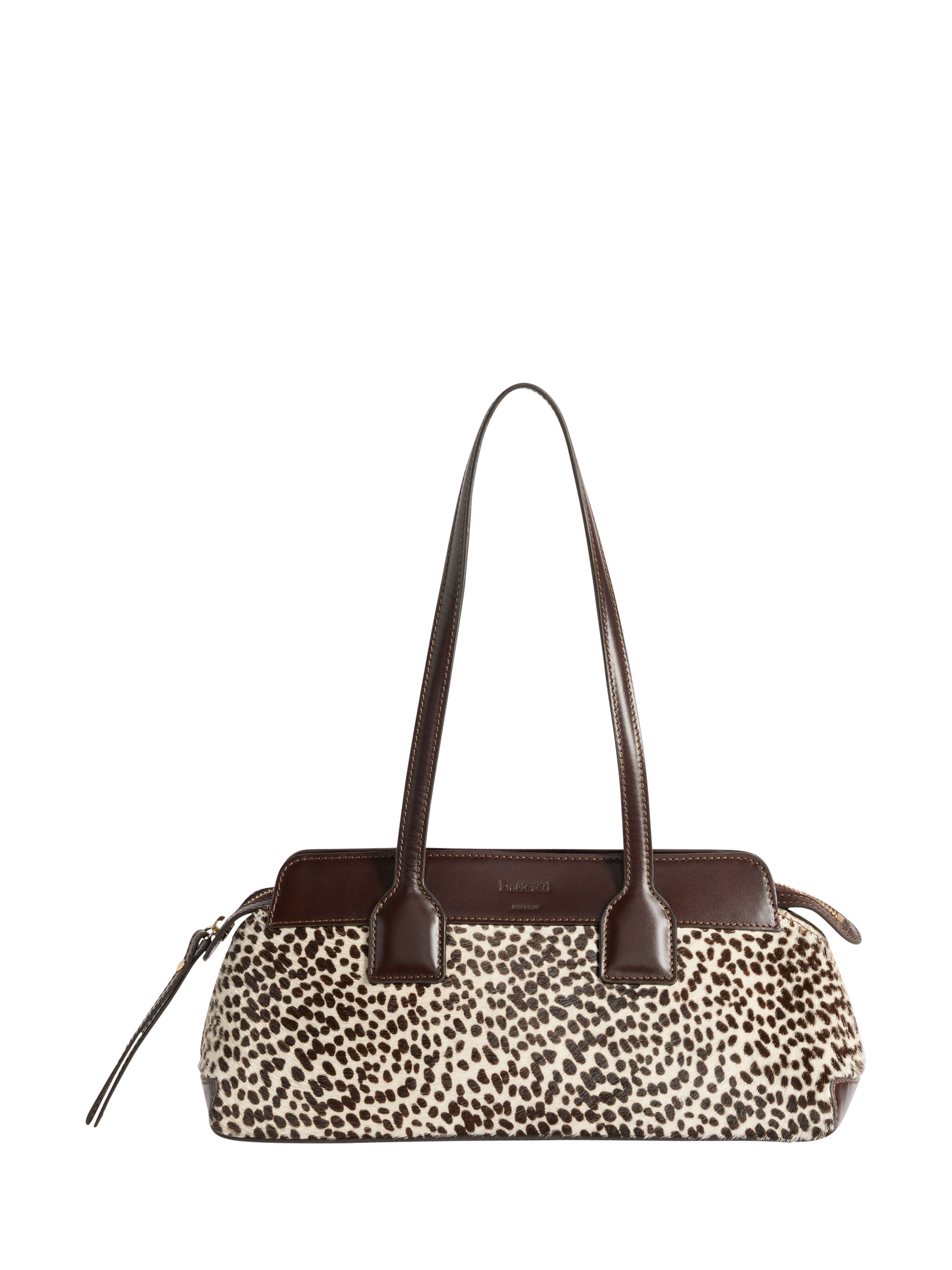 Flattered Greta Leather Suede Shoulder Bag, Brown Multi