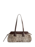 Flattered Greta Leather Suede Shoulder Bag, Brown Multi