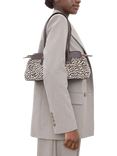 Flattered Greta Leather Suede Shoulder Bag, Brown Multi