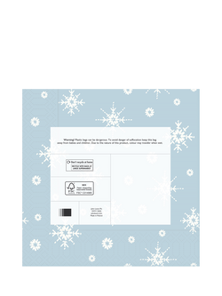 John Lewis Snowflake Paper Napkins, Pack of 20, Blue - view 2, Light Blue