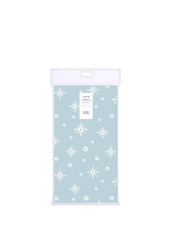 John Lewis Snowflake Paper Tablecloth, Blue, Light Blue