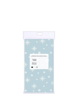 John Lewis Snowflake Paper Tablecloth, Blue - view 2, Light Blue