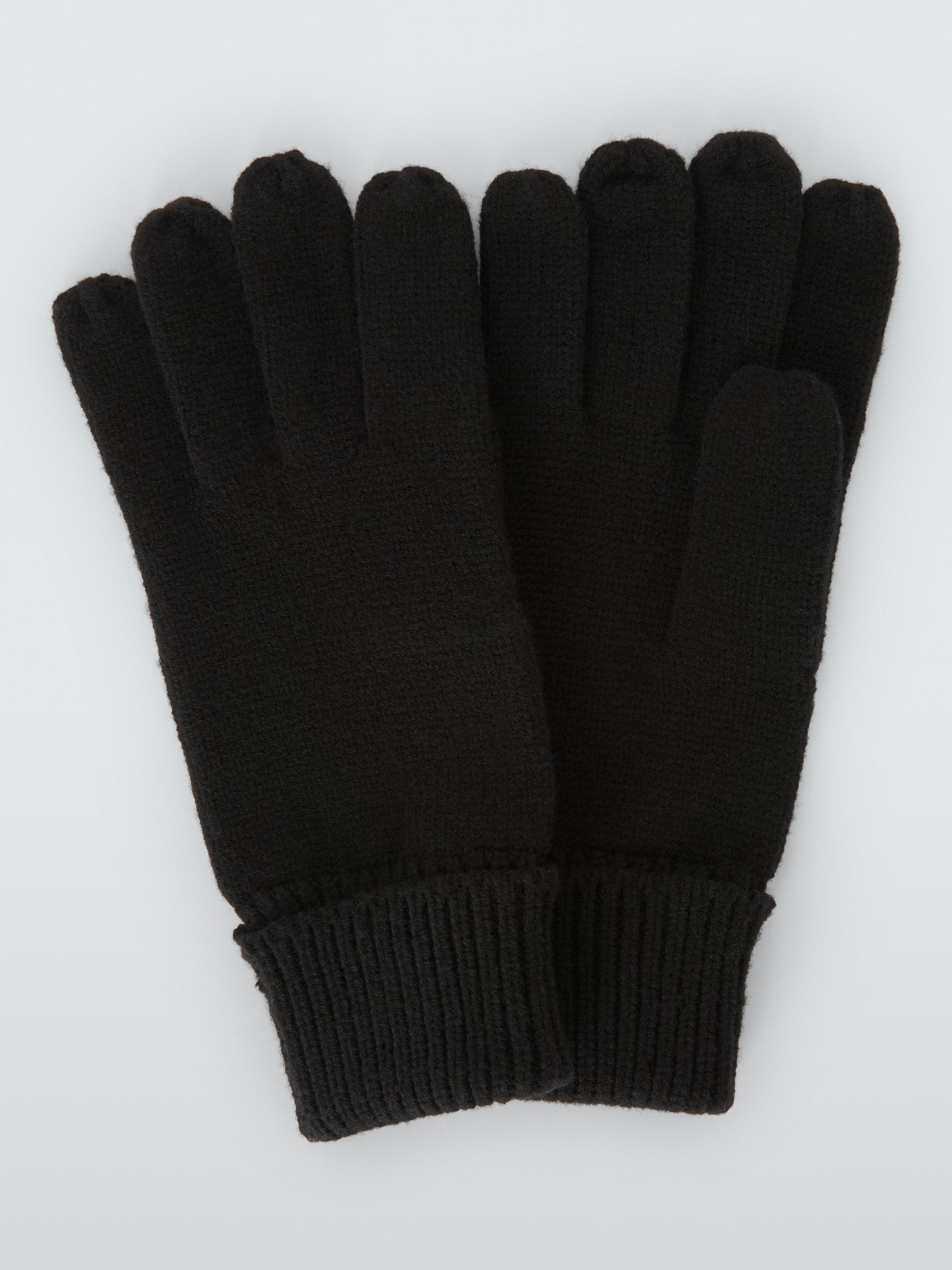 Product image 1 of 2, which shows John Lewis Plain Gloves, Black