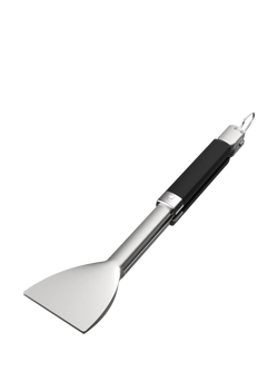 Weber Flat Grip Stainless Steel BBQ Tongs, Black