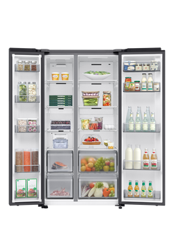 Samsung Series 7 RS70F67QCFEU Freestanding 65/35 Smart American Fridge Freezer with SpaceMax™, Black - view 2, Black