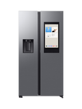 Samsung RS90F66BETEU Bespoke AI Family Hub Freestanding 65/35 American Style Fridge Freezer, Silver