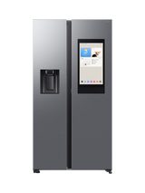 Samsung Bespoke AI RS90F66BETEU Freestanding 65/35 American Style Fridge Freezer with Family Hub, Silver
