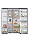 Samsung RS90F66BETEU Bespoke AI Family Hub Freestanding 65/35 American Style Fridge Freezer, Silver
