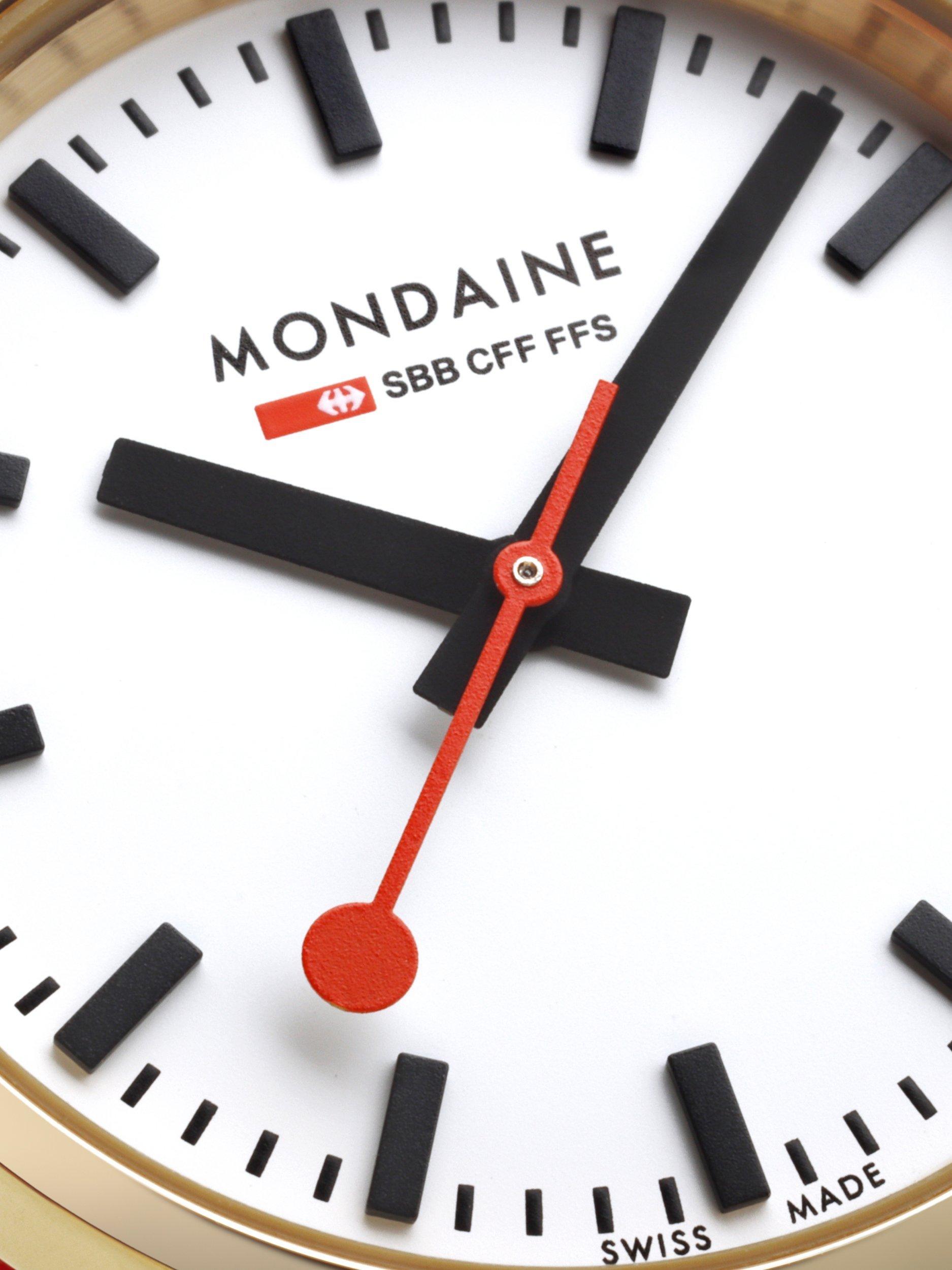 Product image 5 of 9, which shows Mondaine Women's Classic Collection A6583032310SBBV Vegan Leather Strap Watch, Black