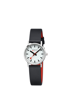 Mondaine Women's Classic Collection A6583032311SBBV Vegan Leather Strap Watch, Black - view 2, Black