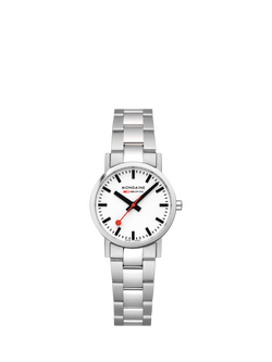 Mondaine Women's Classic Collection A6583032311SBJ Bracelet Strap Watch, Silver, Silver