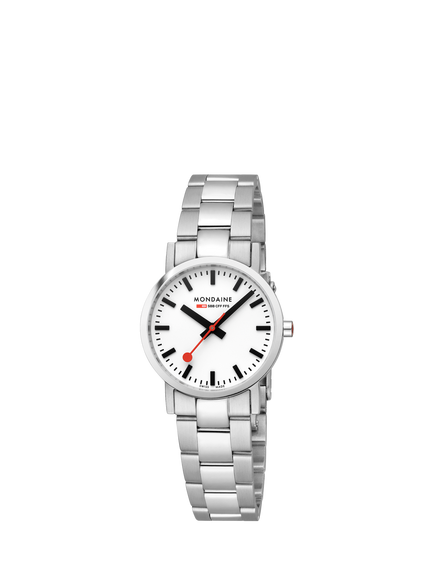 Mondaine A6583032311SBJ Women's Classic Collection 30mm Bracelet Strap Watch, Silver - view 2, Silver