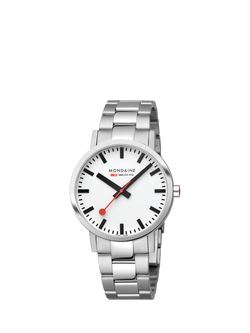 Mondaine Unisex Classic Collection A6603036011SBJ Bracelet Strap Watch, Silver - view 2, Silver