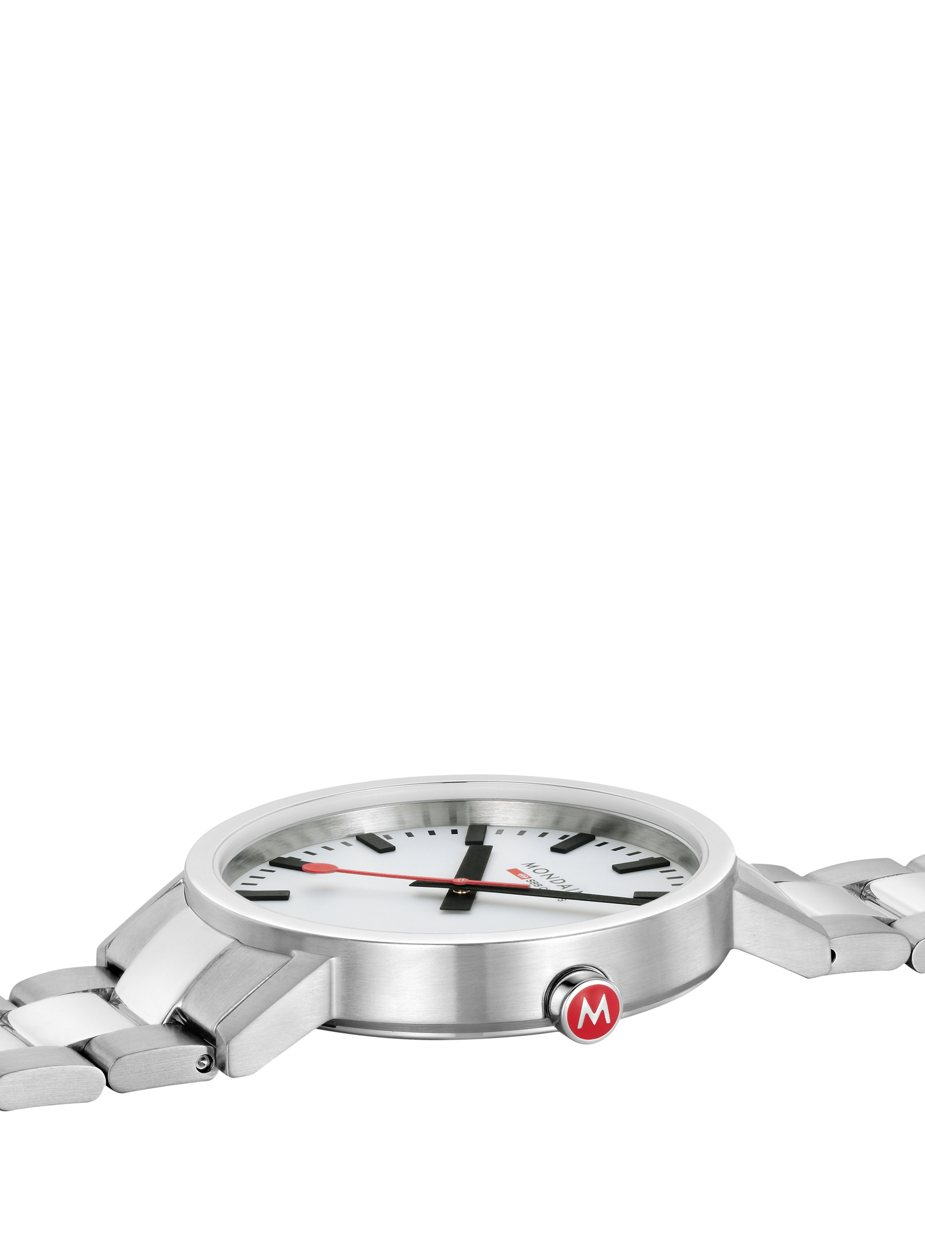 Product image 3 of 7, which shows Mondaine Unisex Classic Collection A6603036011SBJ Bracelet Strap Watch, Silver
