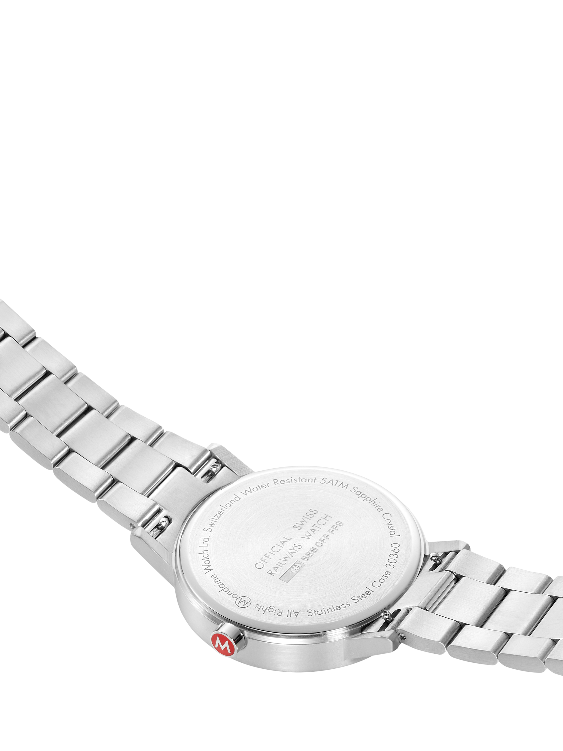 Product image 3 of 7, which shows Mondaine Unisex Classic Collection A6603036081SBJ Bracelet Strap Watch, Silver