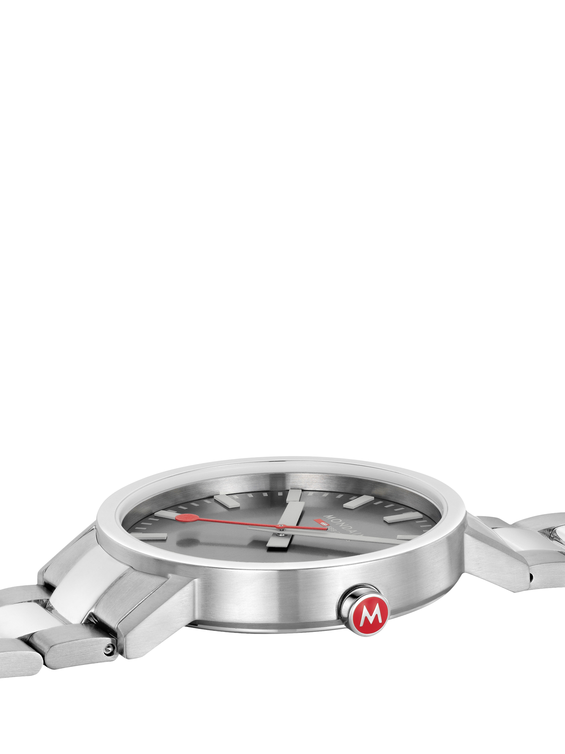 Product image 4 of 7, which shows Mondaine Unisex Classic Collection A6603036081SBJ Bracelet Strap Watch, Silver