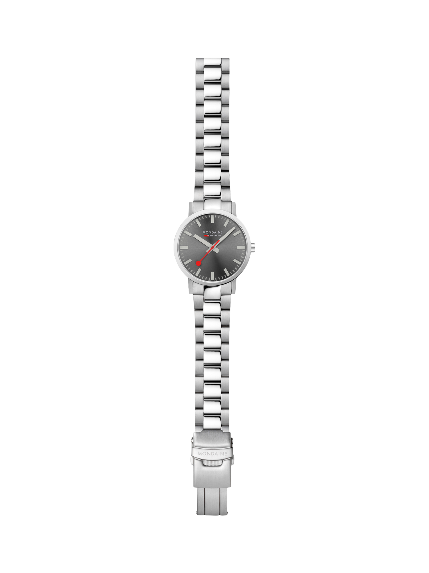 Product image 5 of 7, which shows Mondaine Unisex Classic Collection A6603036081SBJ Bracelet Strap Watch, Silver