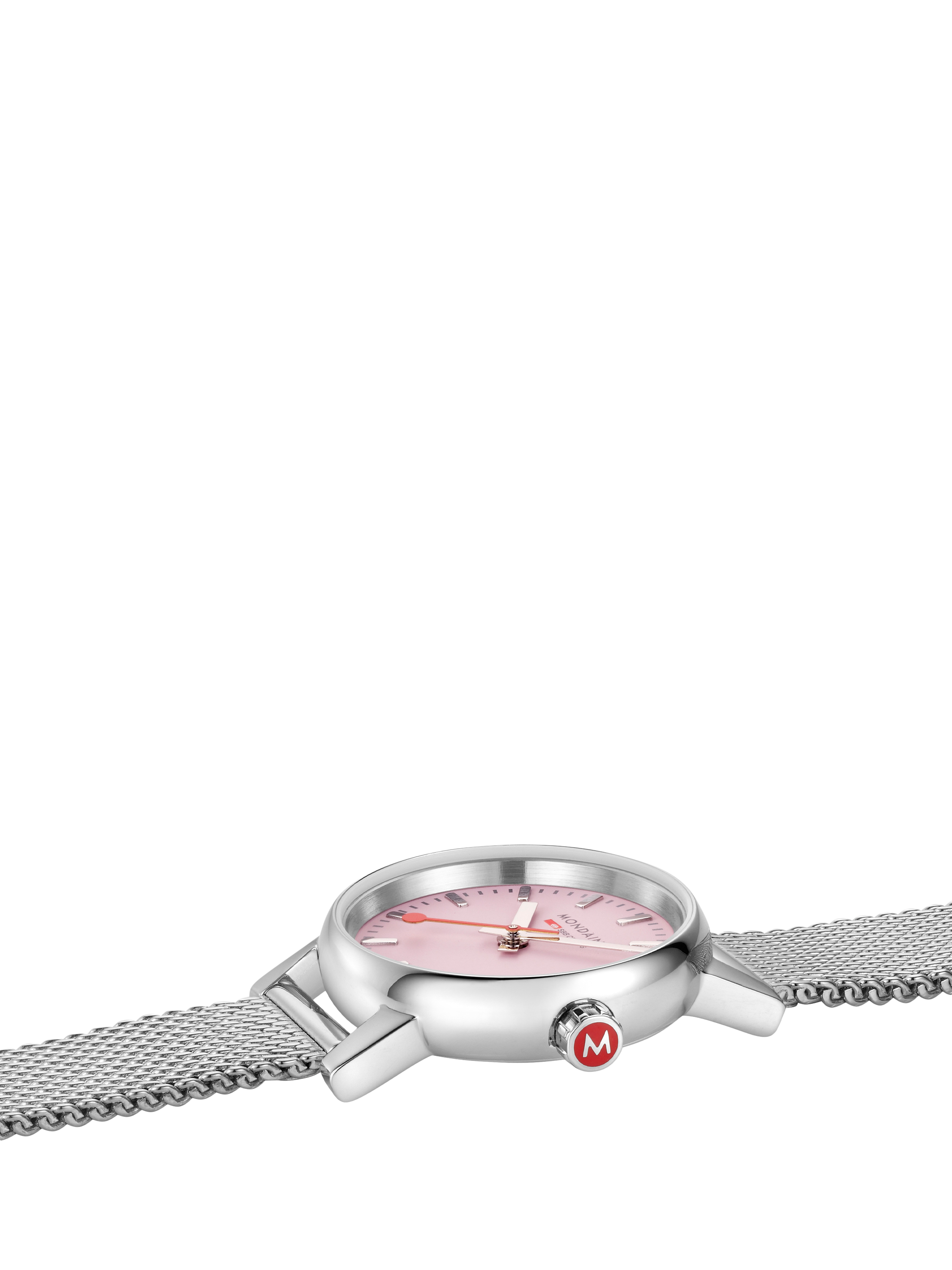 Product image 3 of 8, which shows Mondaine Women's Evo 2 MSE26130SM Wild Rose Bracelet Strap Watch, Silver