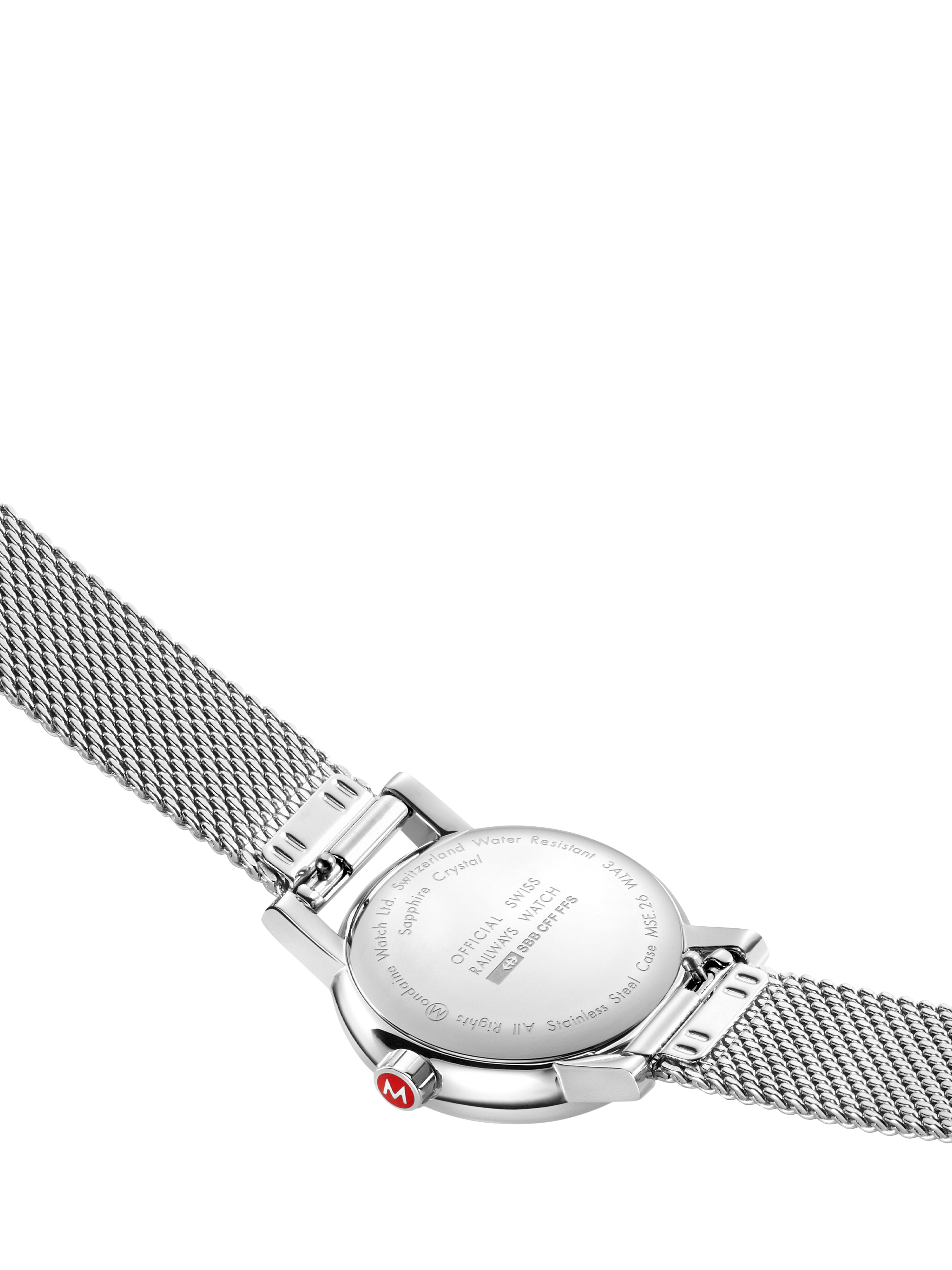 Product image 3 of 7, which shows Mondaine Women's Evo 2 MSE26140SM Turquoise Lake Bracelet Strap Watch, Silver