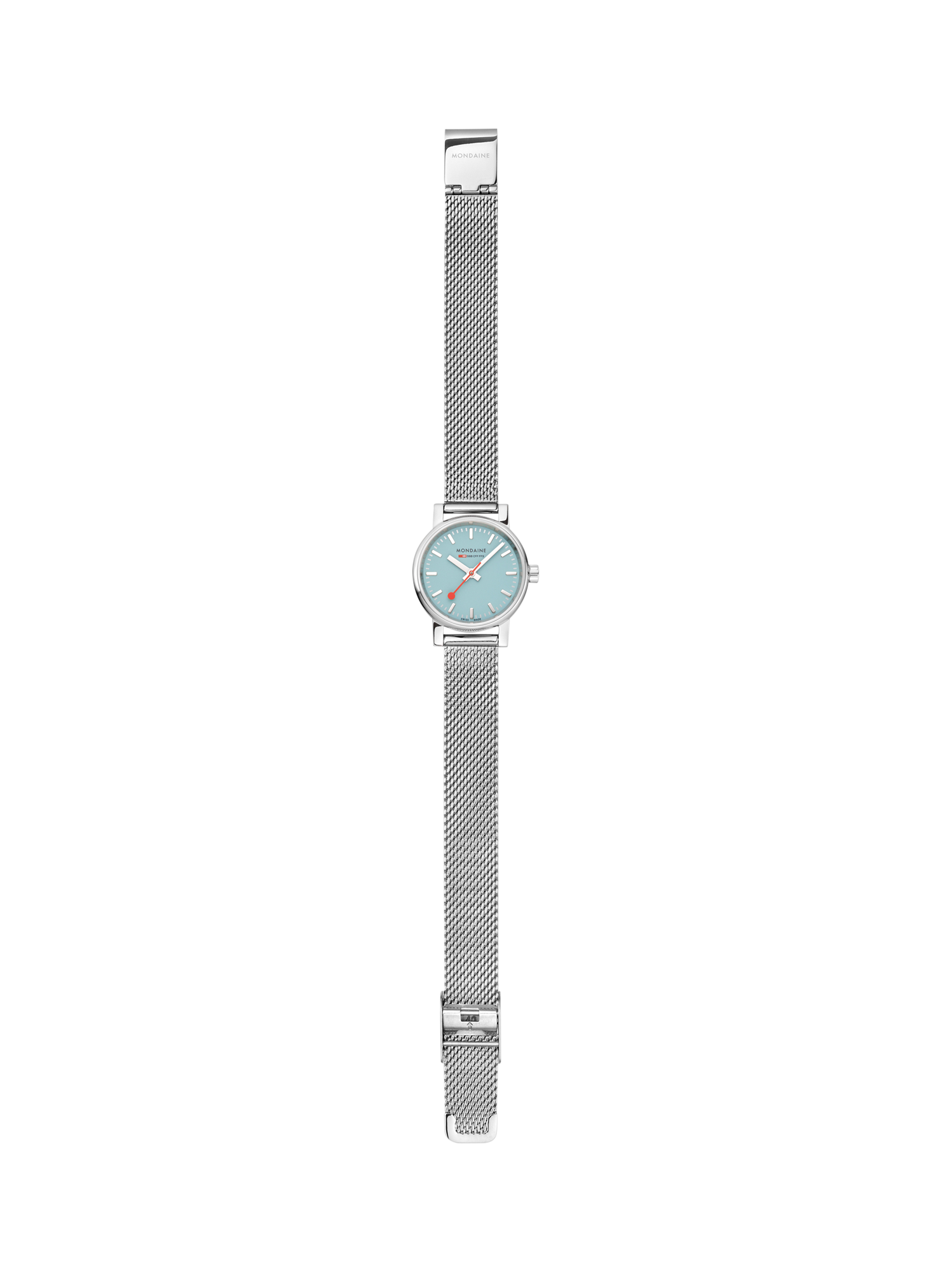 Product image 5 of 7, which shows Mondaine Women's Evo 2 MSE26140SM Turquoise Lake Bracelet Strap Watch, Silver