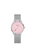 Mondaine Unisex Evo 2 MSE35130SM Wild Rose Bracelet Strap Watch, Silver