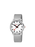 Mondaine Unisex Official Swiss Railways MSE40110SM Bracelet Strap Watch, Silver
