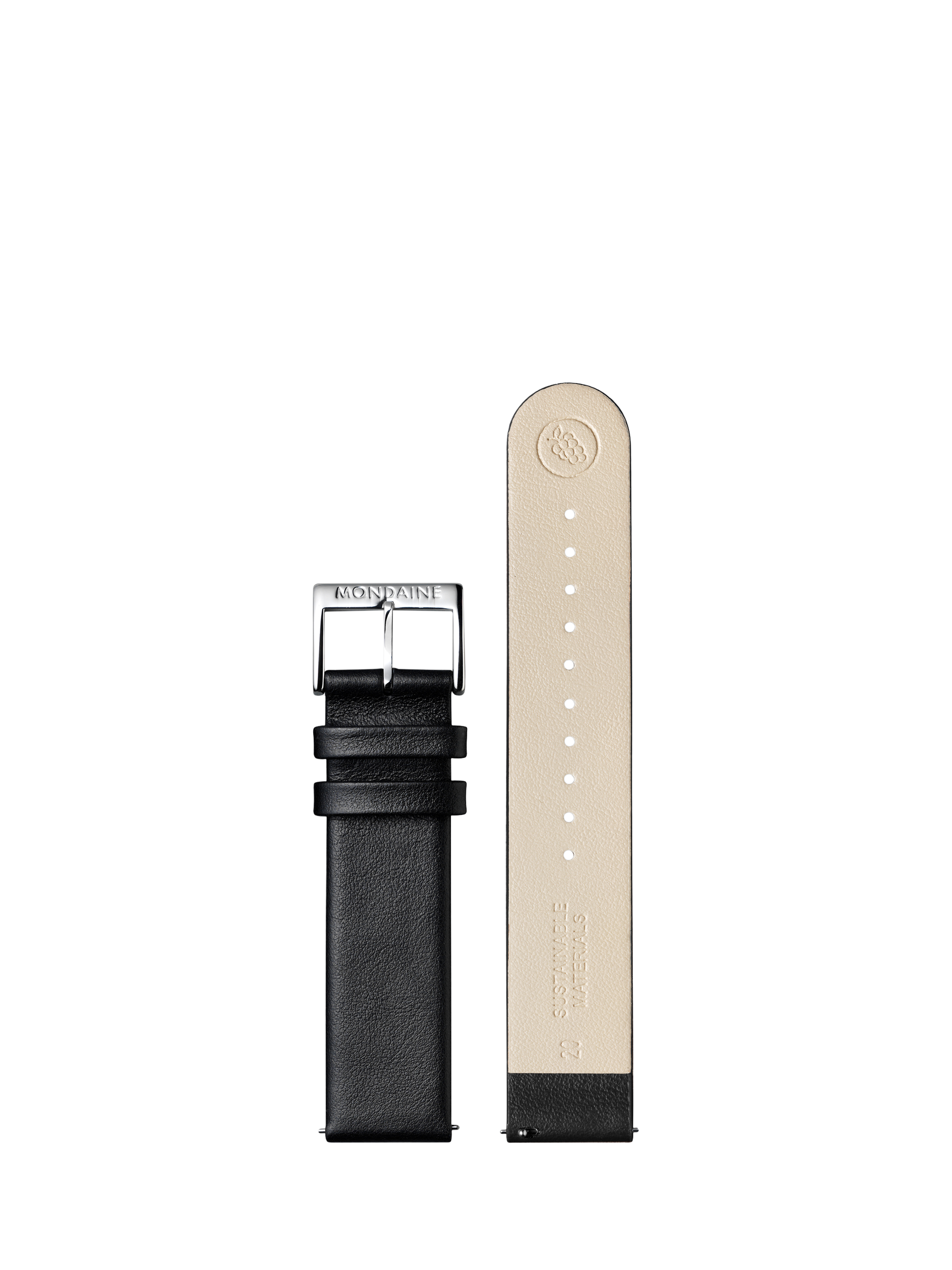Product image 6 of 9, which shows Mondaine Unisex Automatic Evo 2 MSE40610LBV Vegan Leather Strap Watch, Black