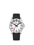 Mondaine Men's Numeri MSN4211BRB Silicone Strap Watch, Black