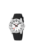 Mondaine Men's Numeri MSN4211BRB Silicone Strap Watch, Black