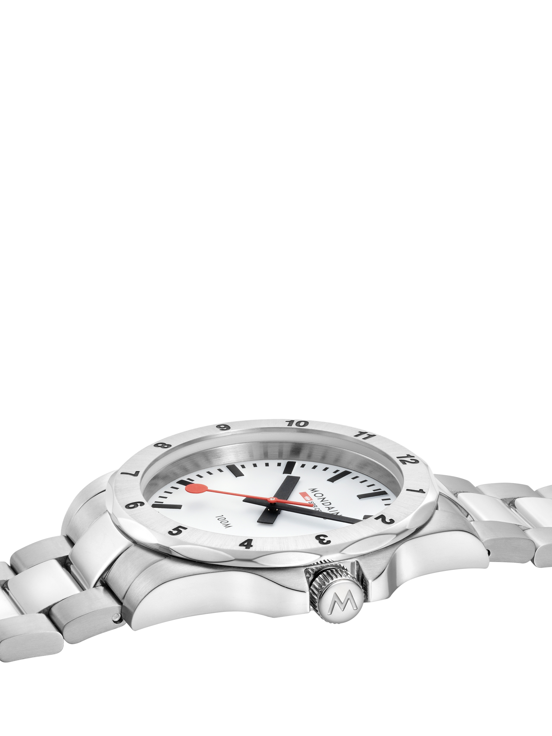 Product image 4 of 10, which shows Mondaine Men's Numeri MSN4211BSK Bracelet Strap Watch, Silver