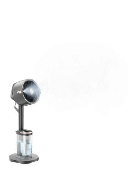 Shark FlexBreeze Pro Mist Indoor & Outdoor Fan & Outdoor Misting System, Charcoal, Charcoal