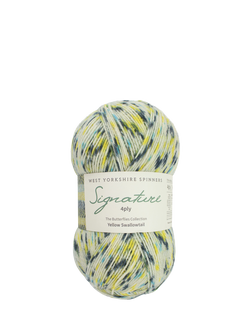 West Yorkshire Spinner Butterflies 4 Ply Knitting Yarn, 100g, Yellow Swallowtail